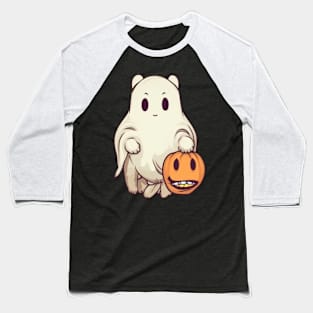 Cute Halloween Ghost Baseball T-Shirt